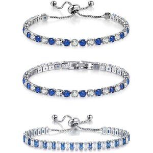 4 Pcs Tennis Bracelet Set